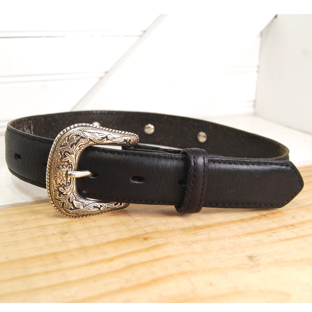 Kids leather belt size 20 small Double S Western belt‎ Unisex youth accessory